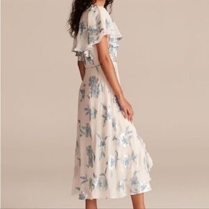 Rebecca Taylor Metallic Fleur Wrap Dress